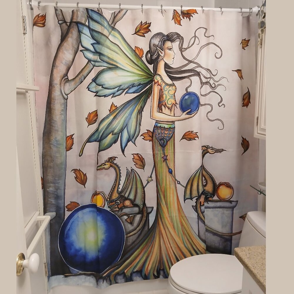 *RARE* Society6 Molly Harrison "Hope Stones" Shower Curtain - 71"x74"
